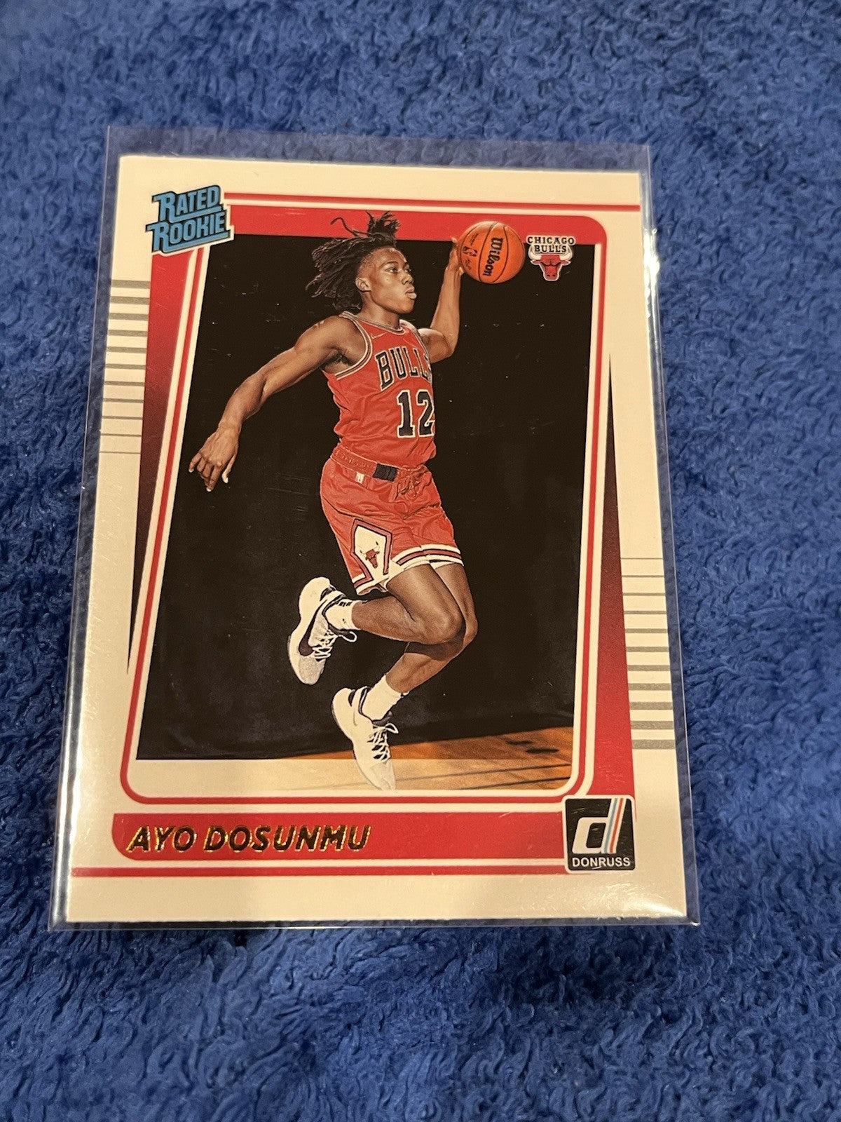 Panini 2021 22 Donruss Rated Rookie Ayo Dosunmu Chicago Bulls 2210