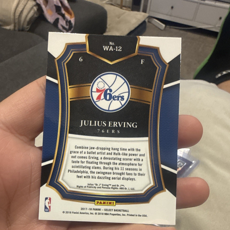 Panini Select 2017 18 Julius Erving With Authority Insert WA 12 76ers1