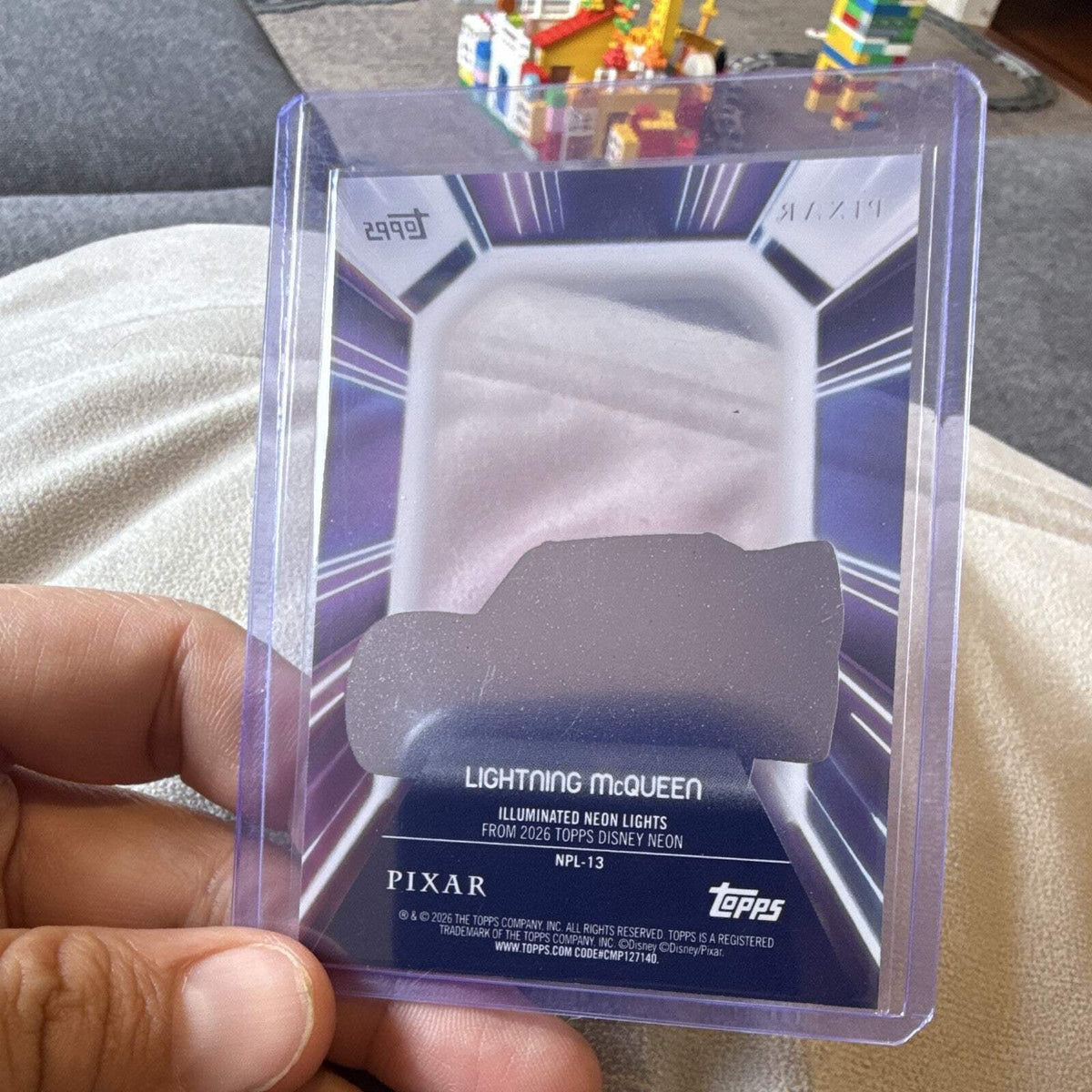 Topps 2026 Disney Neon Lightning McQueen Illuminated Neon Lights Insert NPL 131