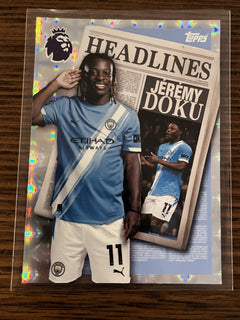 Jérémy Doku Headlines Parallel Topps Premier League Manchester City 447 2025/261