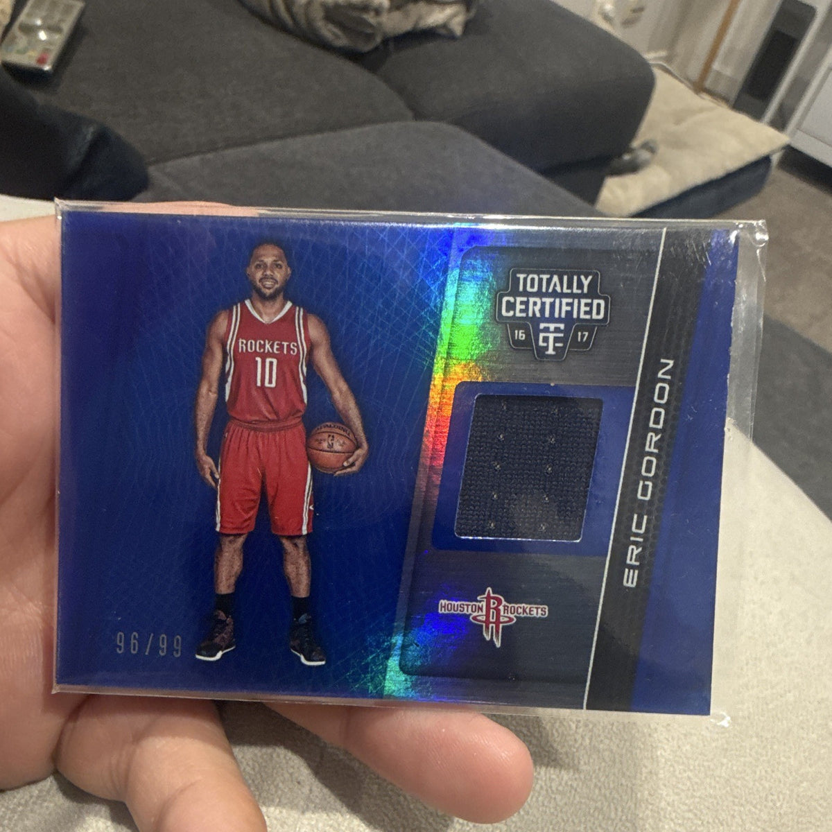 Panini 2016 17 Totally Certified Eric Gordon Jersey Patch 96/99 Rockets #120