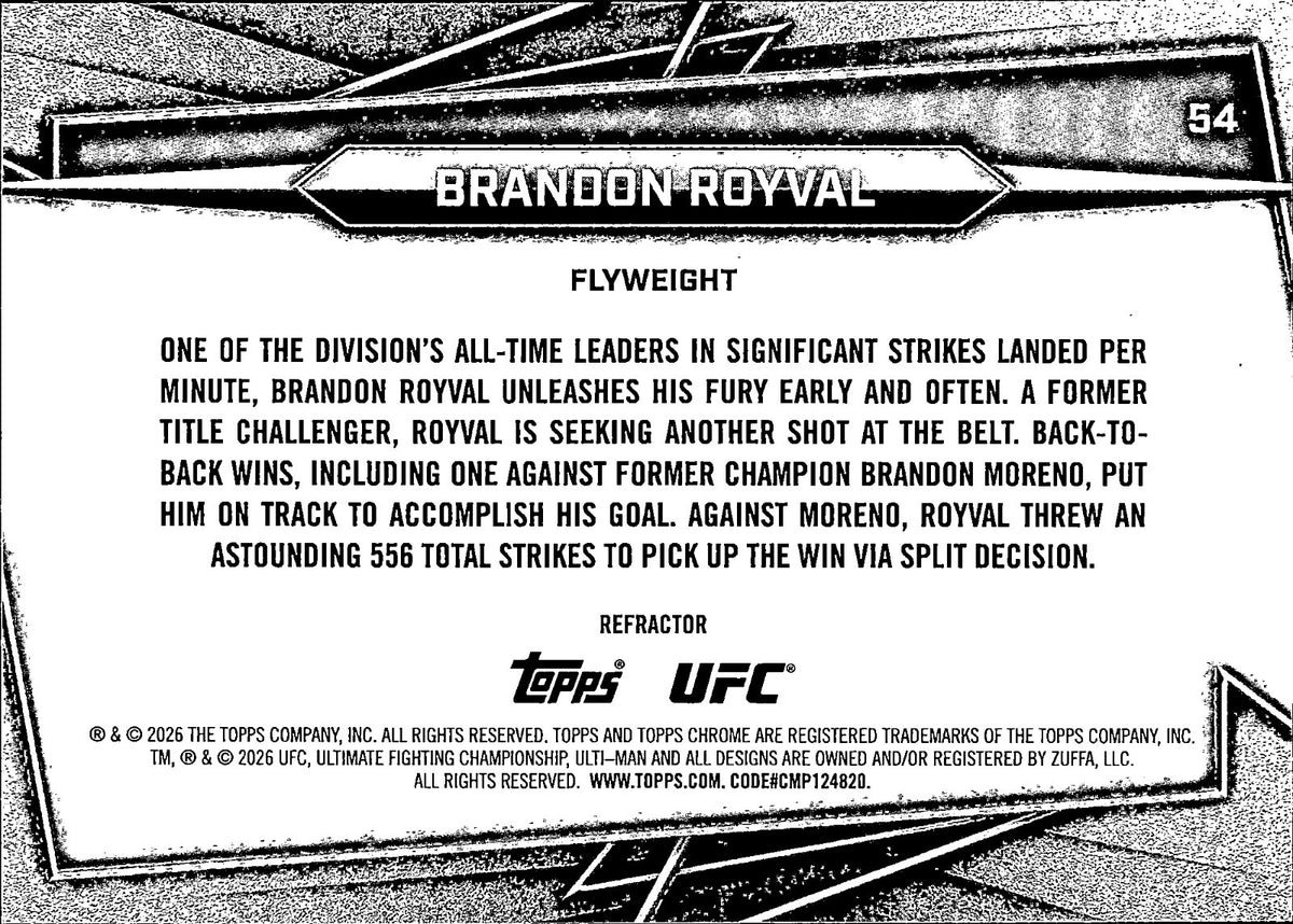 Brandon Royval Base 54 Topps Chrome NM Refractor1