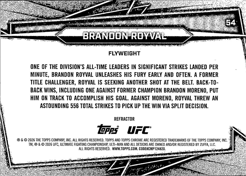 Brandon Royval Base 54 Topps Chrome NM Refractor1