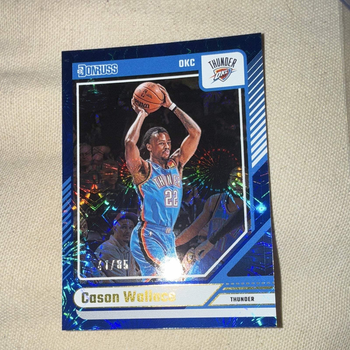 Panini Donruss Basketball Cason Wallace #105 OKC Thunder Serial #/85 2024 253