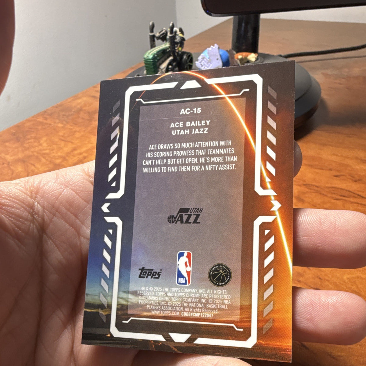 Topps Ace Bailey Rookie Activators AC-15 Topps Chrome 2025 Utah Jazz1