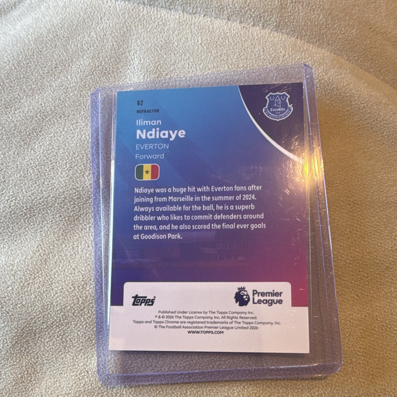 Topps Chrome Iliman Ndiaye Refractor Premier League Everton 822