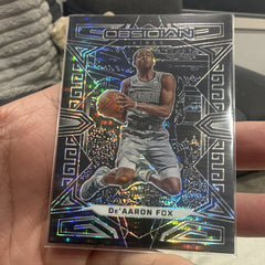 Panini Obsidian 2022 23 De'Aaron Fox Insert 122 Sacramento Kings NBA3