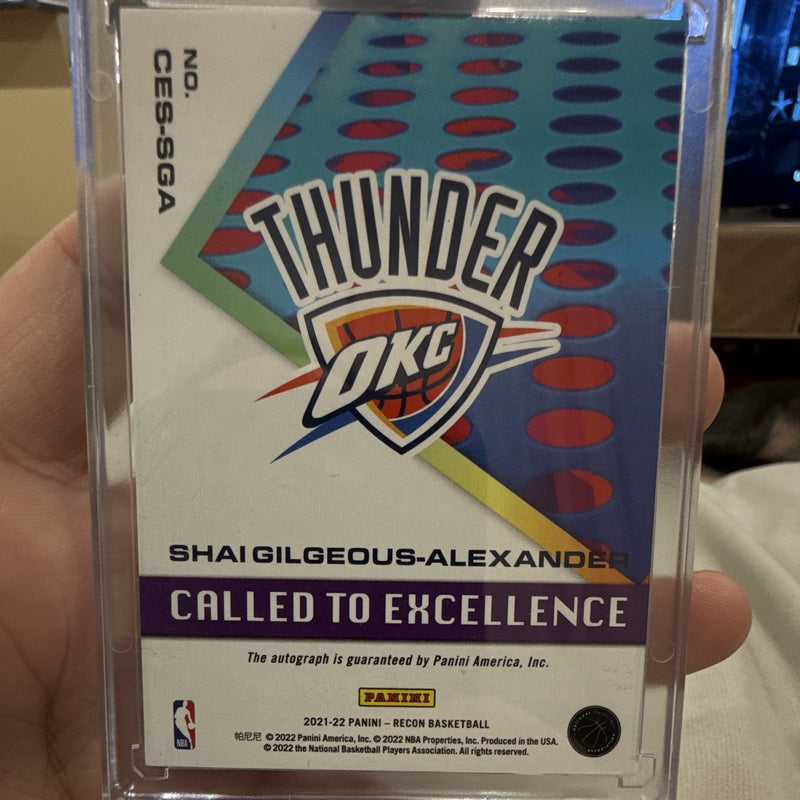 Panini Recon 2021 22 Shai Gilgeous Alexander Called to Excellence Auto /351