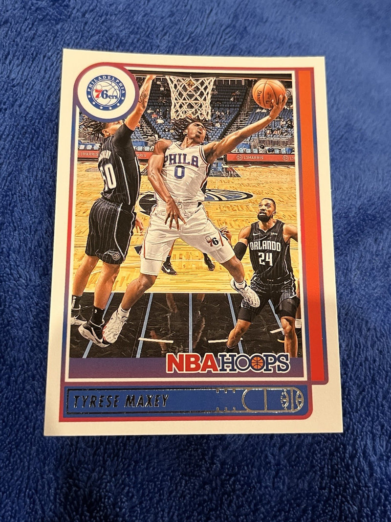 Tyrese Maxey Base Set Panini NBA Hoops 2021 22 Basketball #57 76ers1