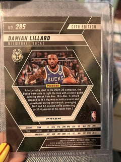 Panini Mosaic City Edition Insert Damian Lillard Milwaukee Bucks #2852