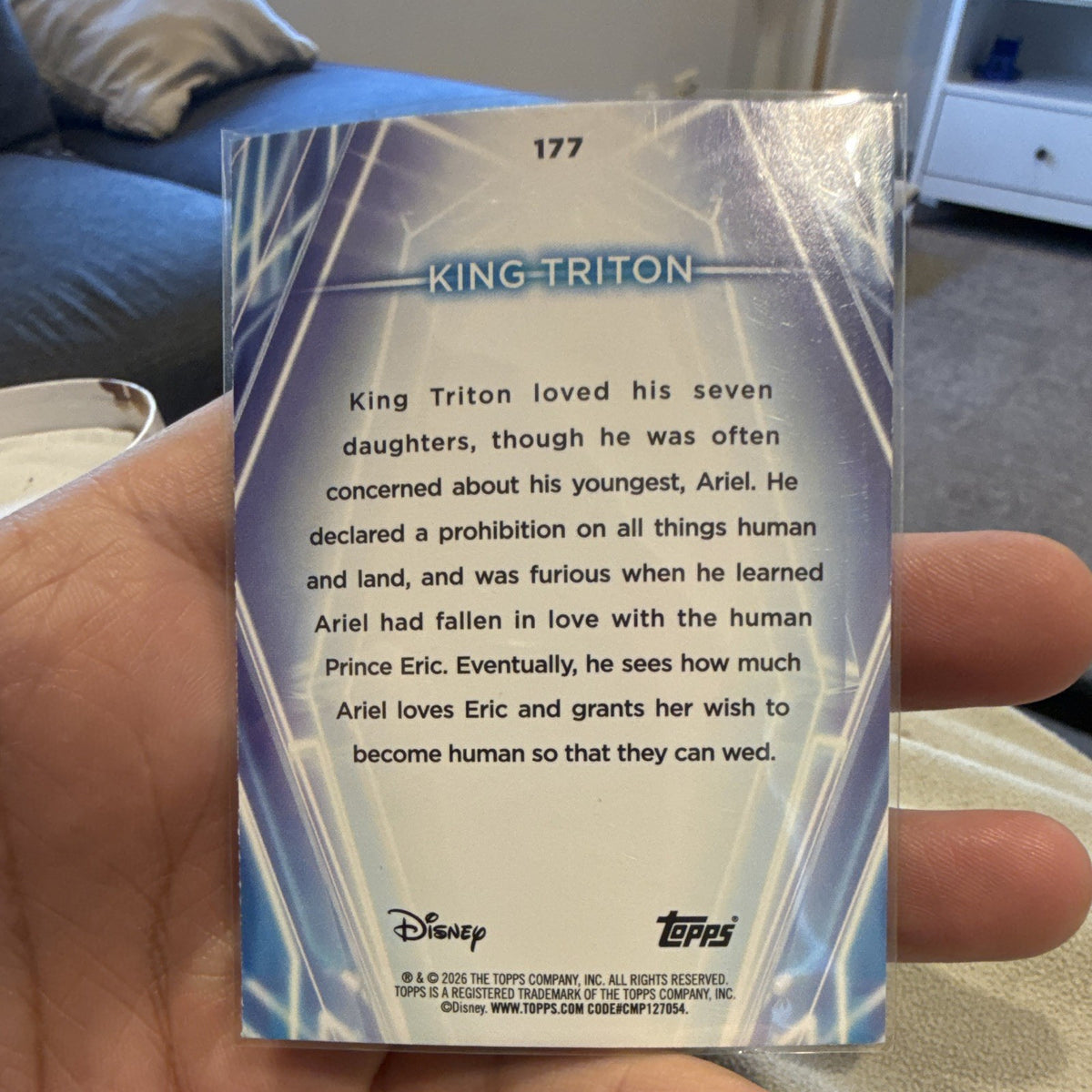 Topps Disney The Little Mermaid Parallel/Variety 2026 #177 King Triton1