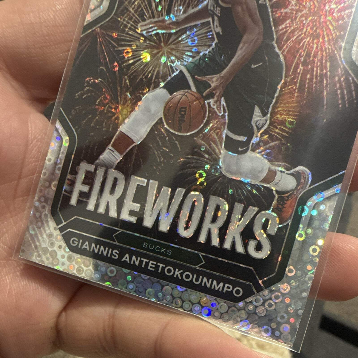 Panini Prizm 2022 23 Fireworks #13 Giannis Antetokounmpo Bucks Insert3