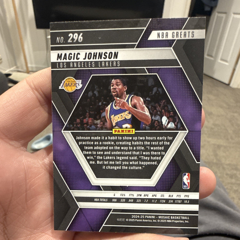 Panini 2024 25 Mosaic NBA Greats Insert #296 Magic Johnson Lakers1
