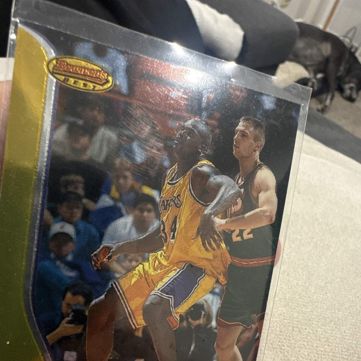1997 Topps Bowman's Best Base Shaquille O'Neal Los Angeles Lakers #703