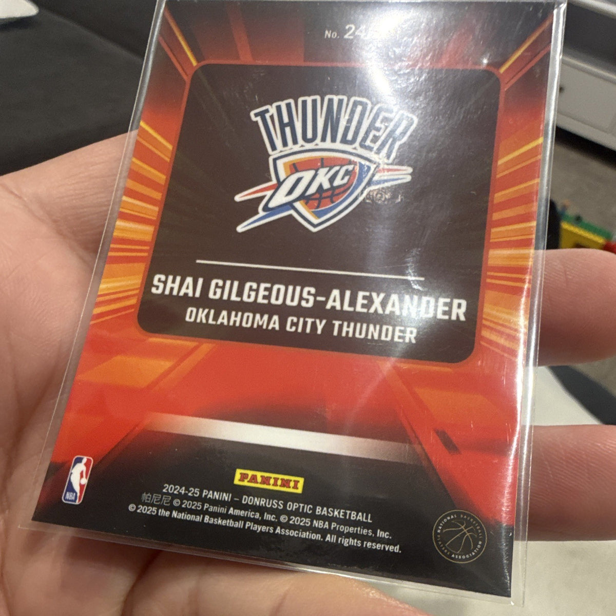 Panini Donruss Optic Express Lane Shai Gilgeous Alexander #24 OKC 24 252