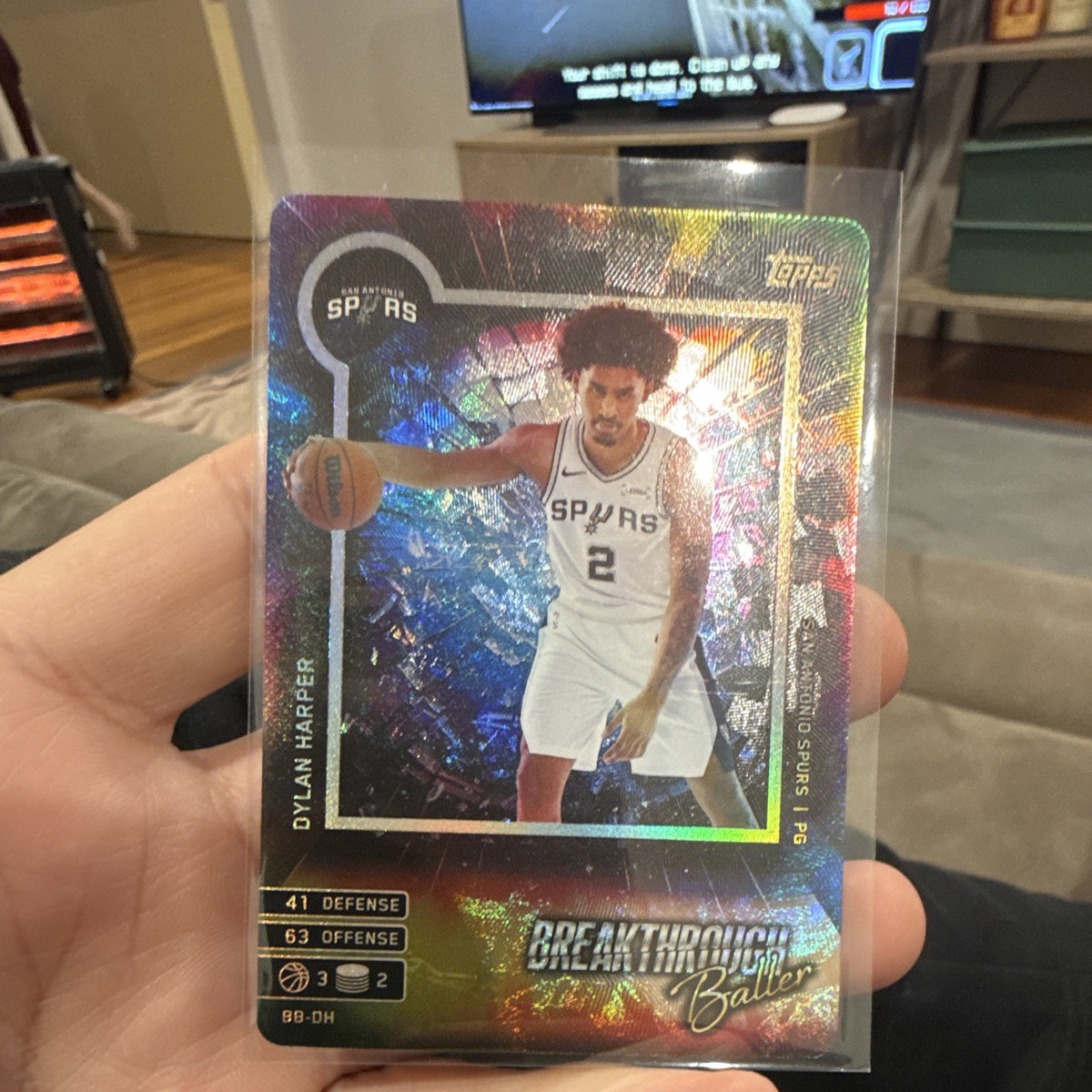 Topps Match Attax Breakthrough Baller Hologram Dylan Harper BB DH Spurs 20250