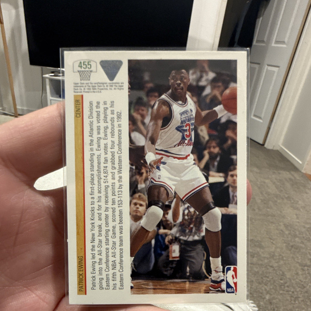 Upper Deck 1992 93 Patrick Ewing East All Star Insert New York Knicks 4551
