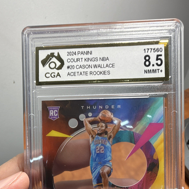 Panini Court Kings 2023 24 Acetate Rookies #20 Cason Wallace CGA 8.51