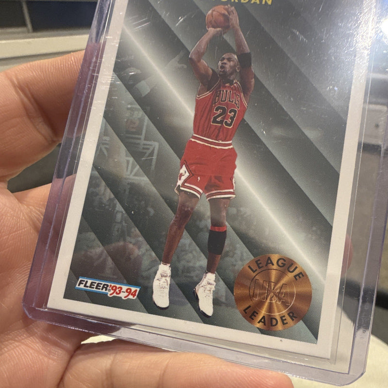 Fleer 93 94 League Leader Insert 224 Michael Jordan Chicago Bulls NBA3