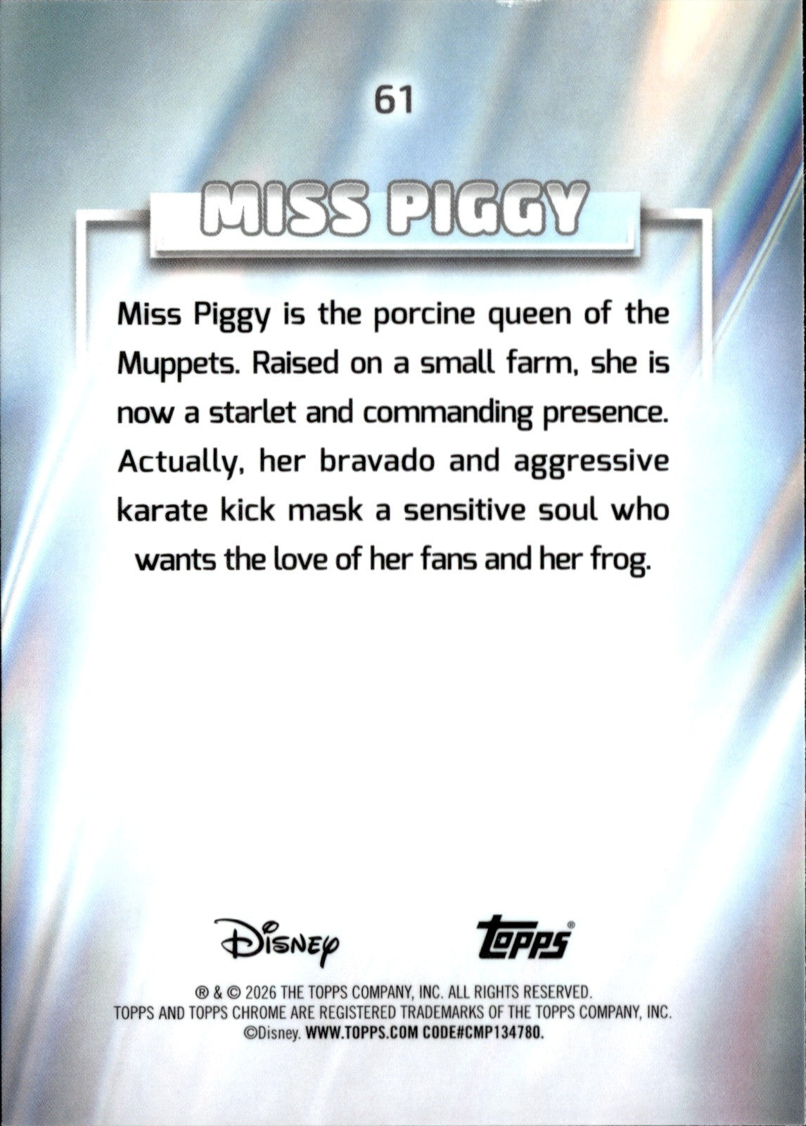 Miss Piggy Base Topps Chrome Disney   X Fractor 61 NM1