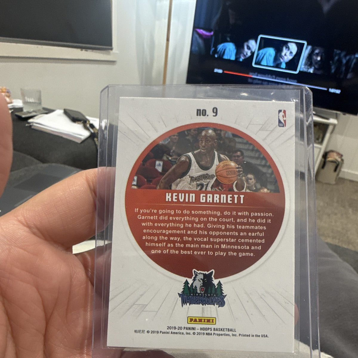 Panini Hoops 2019 20 Legends of the Ball Hologram Kevin Garnett #91