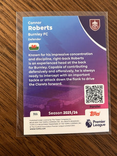 Connor Roberts Parallel Topps Premier League Burnley FC 311 2025/262