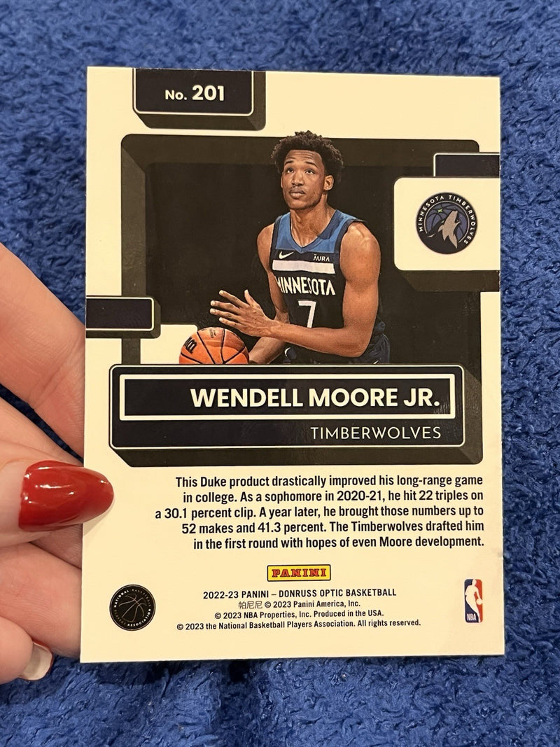Panini Donruss Optic 2022 23 Rated Rookie Optic Wendell Moore Jr. 201 MIN2