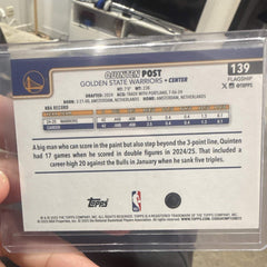 Topps Flagship Quinten Post Gold Parallel #139 Warriors 053/2025 2024 252