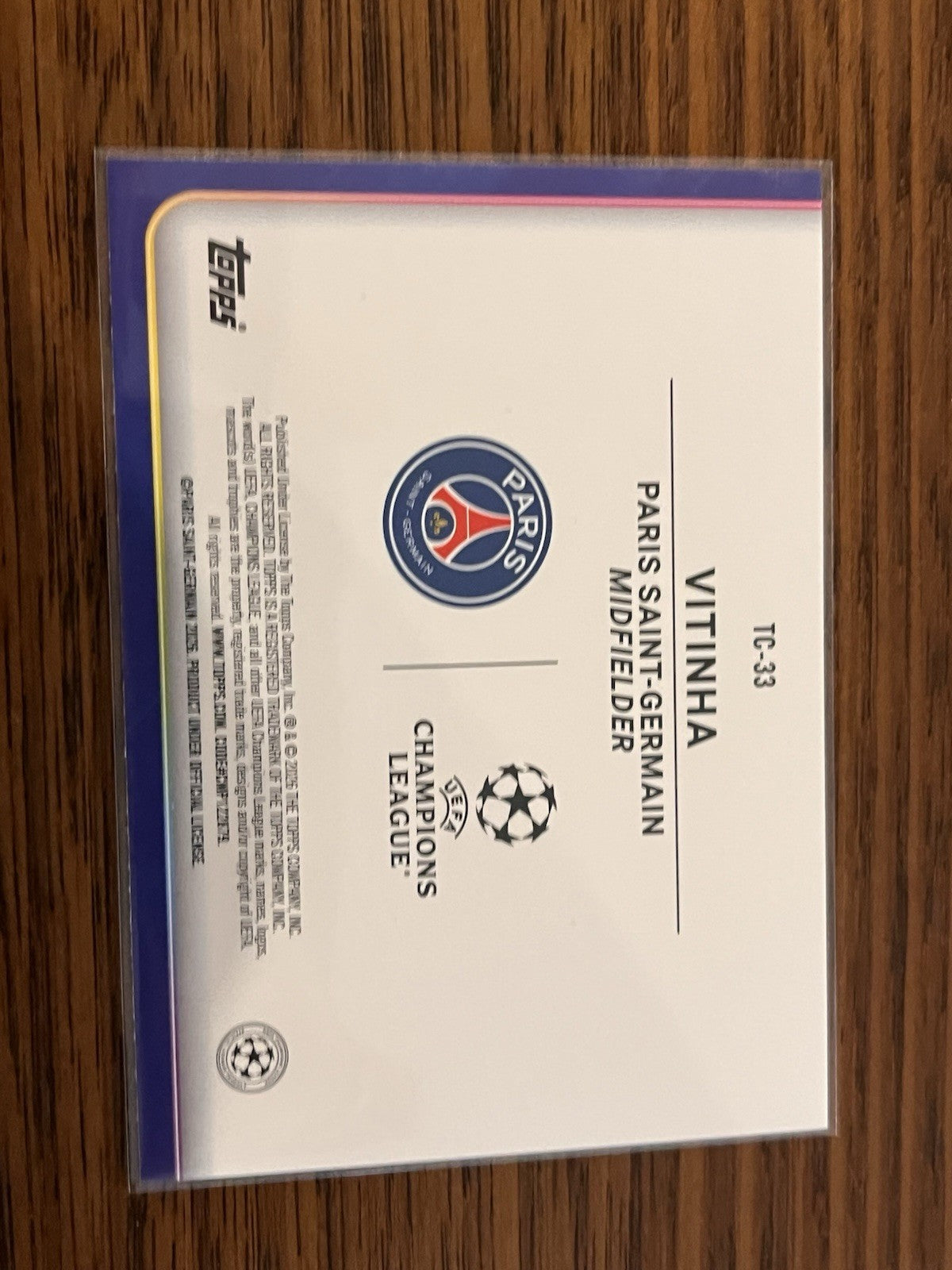Vitinha Trophy Chasers TC 33 Topps UEFA Champions League Paris Saint Germain2