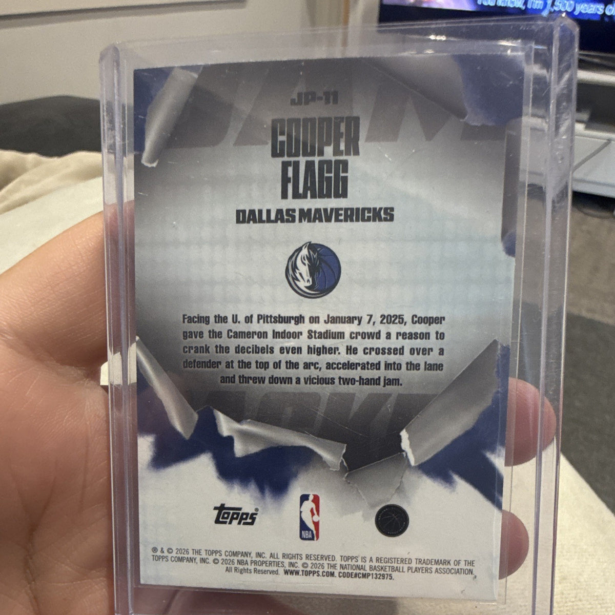Cooper Flagg Rookie Insert Packed JP 11 NBA Hoops Dallas Mavericks1