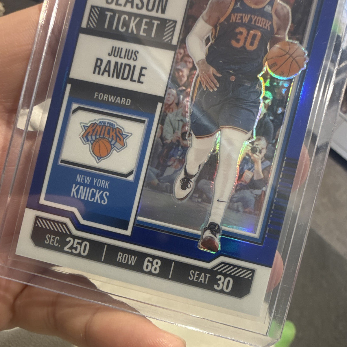 Panini 2023 24 Contenders Optic Julius Randle Season Ticket Blue /99 #65 Knicks2