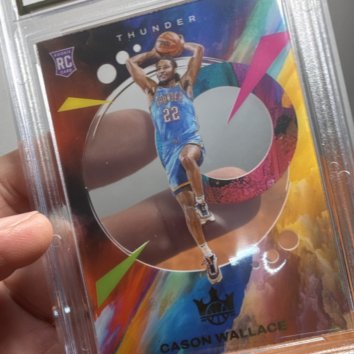Panini Court Kings 2023 24 Acetate Rookies #20 Cason Wallace CGA 8.52