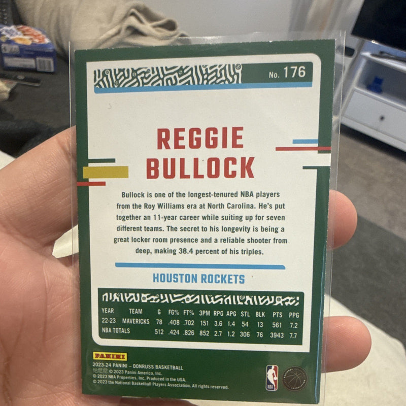 Reggie Bullock Parallel/Variety 2023 24 Panini Donruss 176 Rockets 90/992