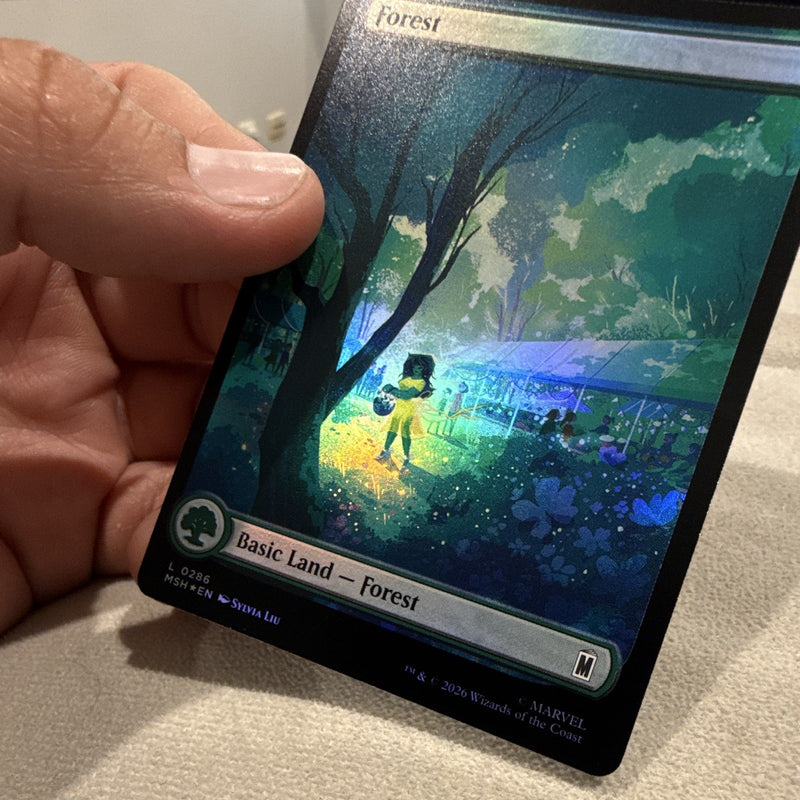 Magic: The Gathering Forest Basic Land Foil Marvel MSH 02863