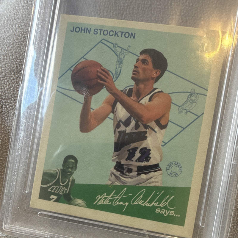 Fleer 1997 98 John Stockton Goudey Greats Insert #13 AiGrading 9 Mint2