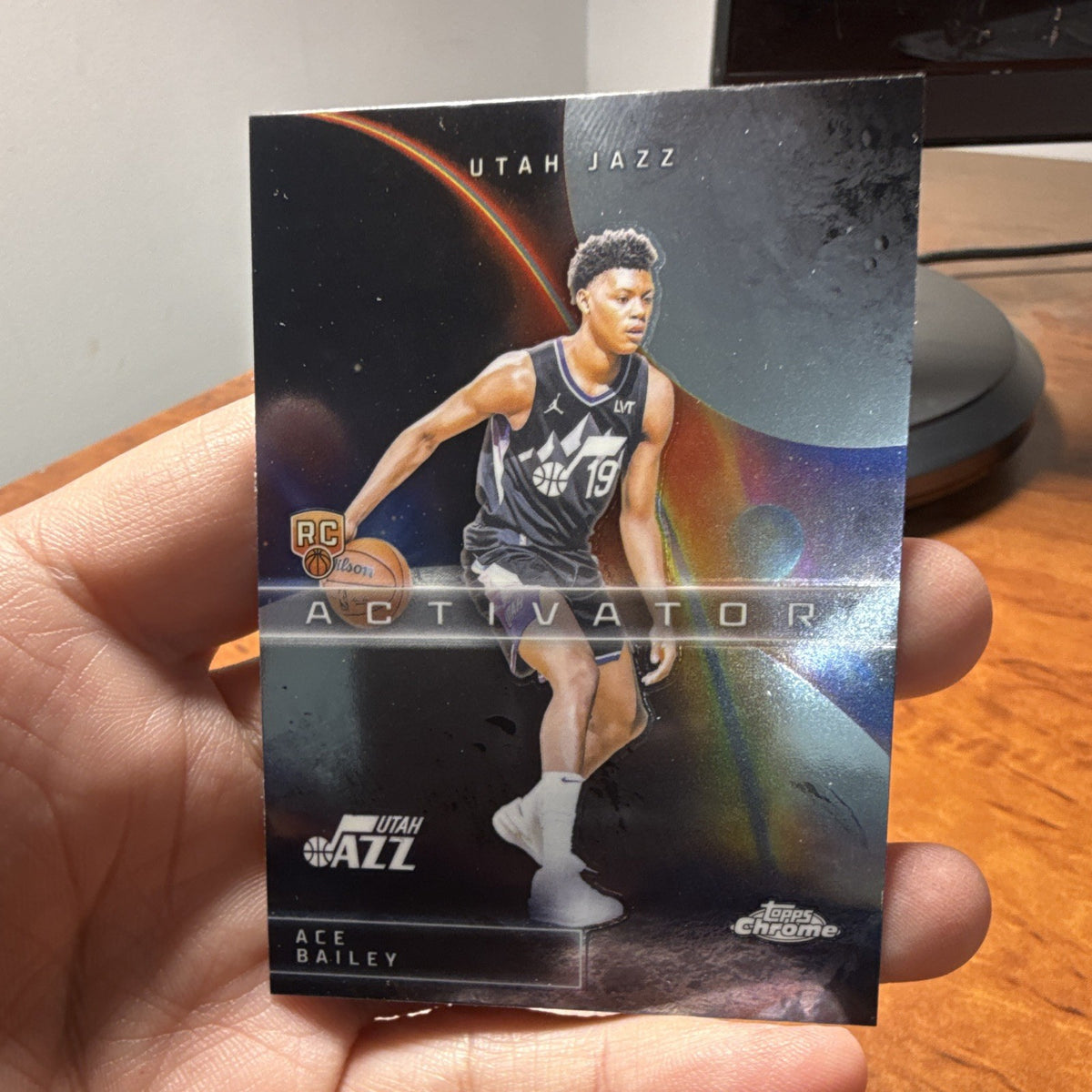 Topps Ace Bailey Rookie Activators AC-15 Topps Chrome 2025 Utah Jazz0
