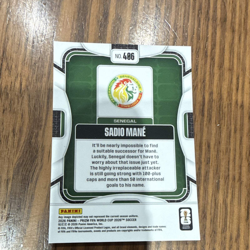 Panini Prizm FIFA World Cup 2026 Prizm #406 Sadio Mané Senegal3