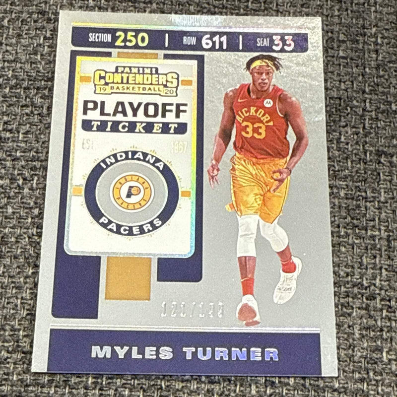 2019 20 Panini Contenders Myles Turner Playoff Ticket #84 Pacers 121/1990