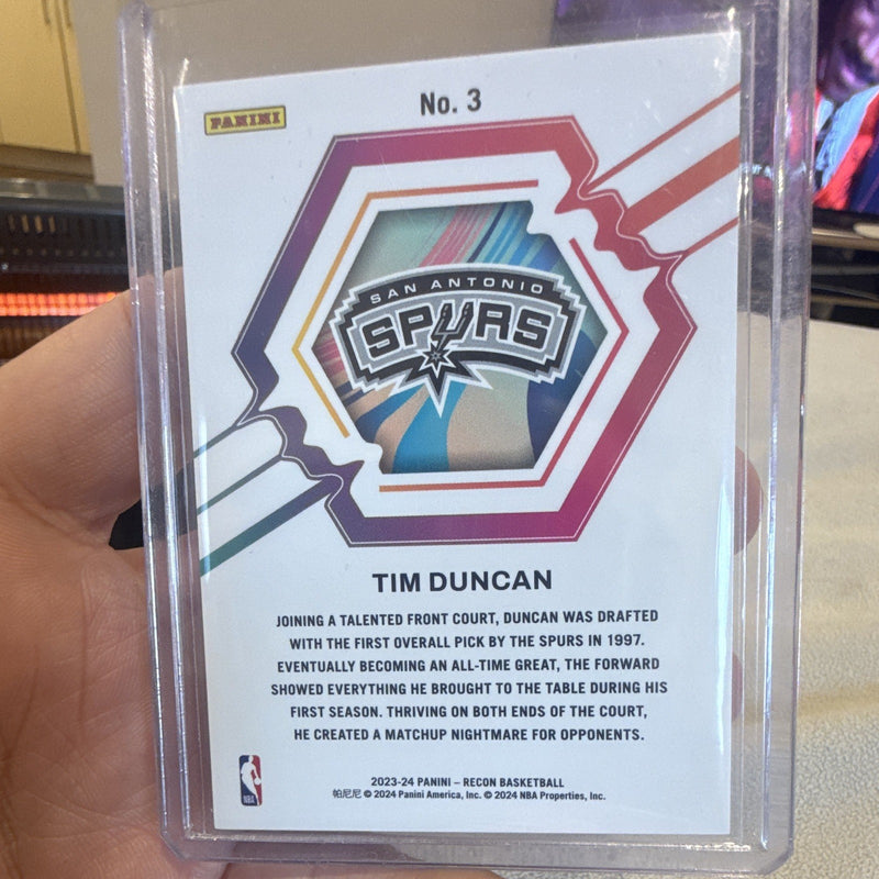 Panini Recon 2023 24 Rookie Review No. 3 Tim Duncan San Antonio Spurs1