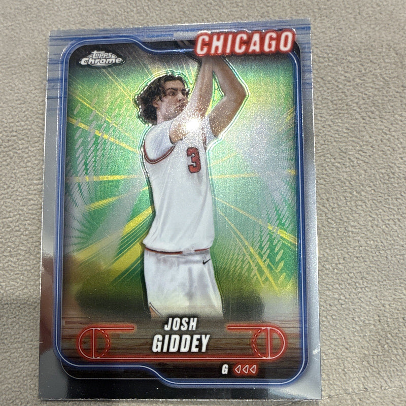 Topps Chrome Josh Giddey Chicago Bulls #76 2025 Basketball Trading Card0