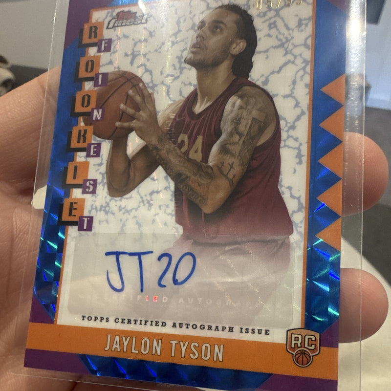 Topps Finest 2024 25 Jaylon Tyson Rookie Finest Auto RC RFA JT 05/991