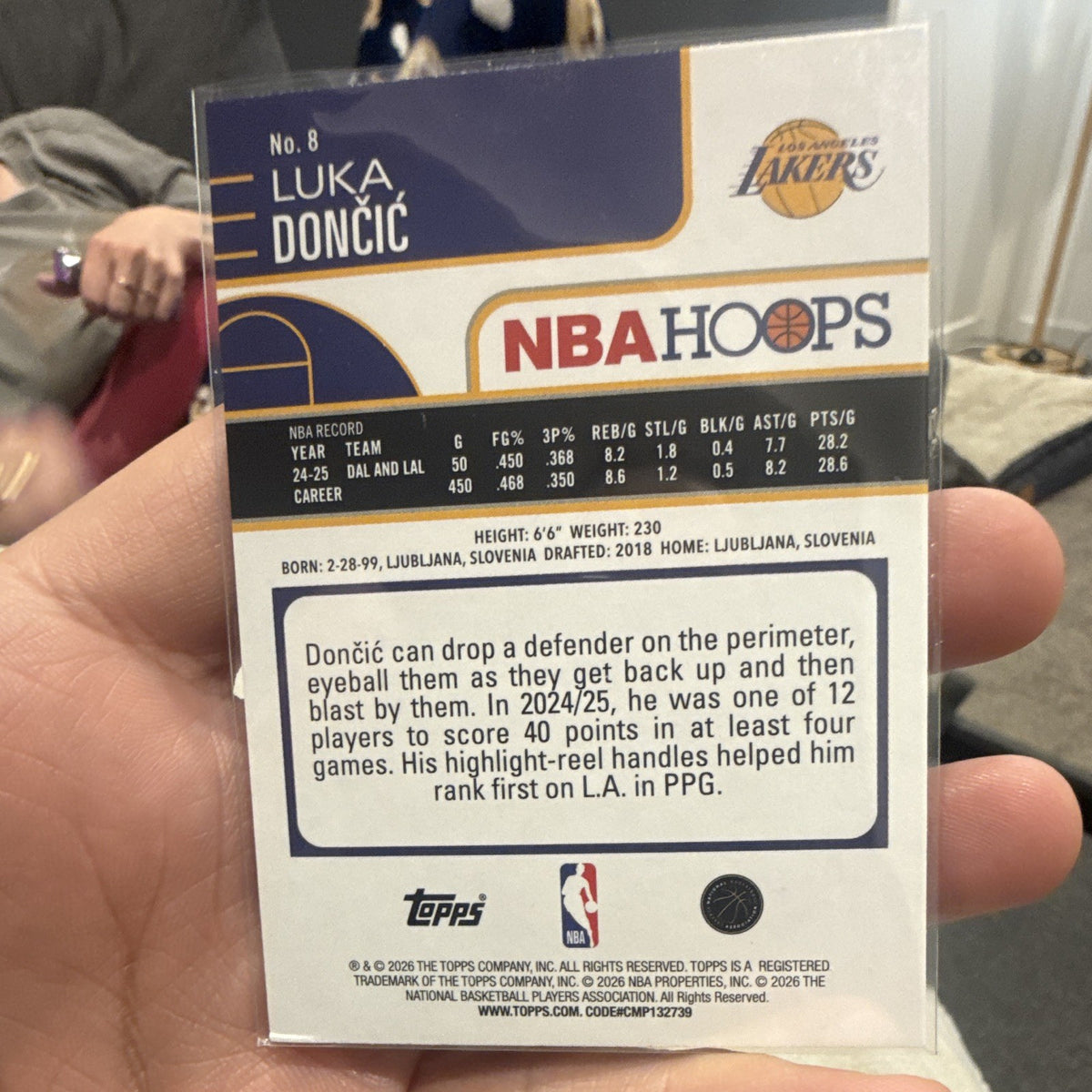 Topps NBA Hoops Luka Dončić Los Angeles Lakers Parallel/Variety No. 81