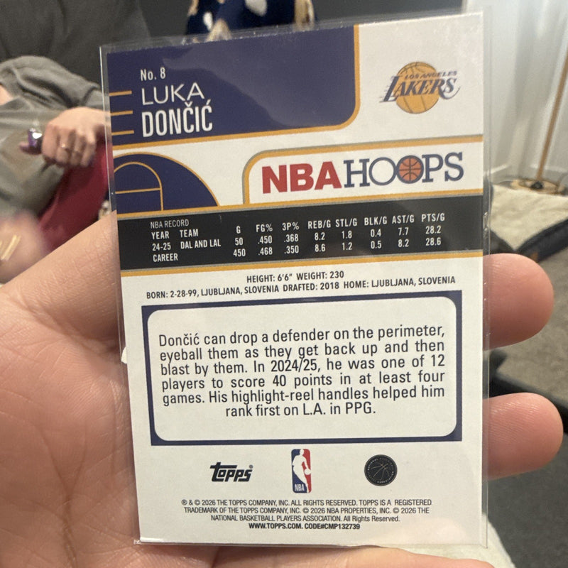 Topps NBA Hoops Luka Dončić Los Angeles Lakers Parallel/Variety No. 81