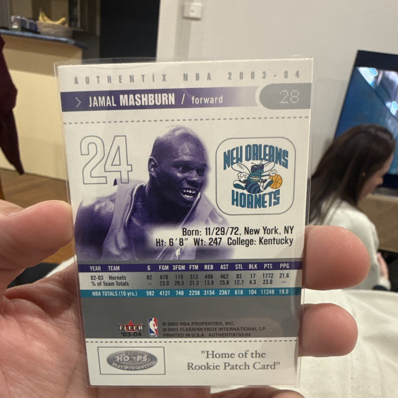 Jamal Mashburn Home Opener Fleer Authentix NBA 2003 04 #23 Hornets1