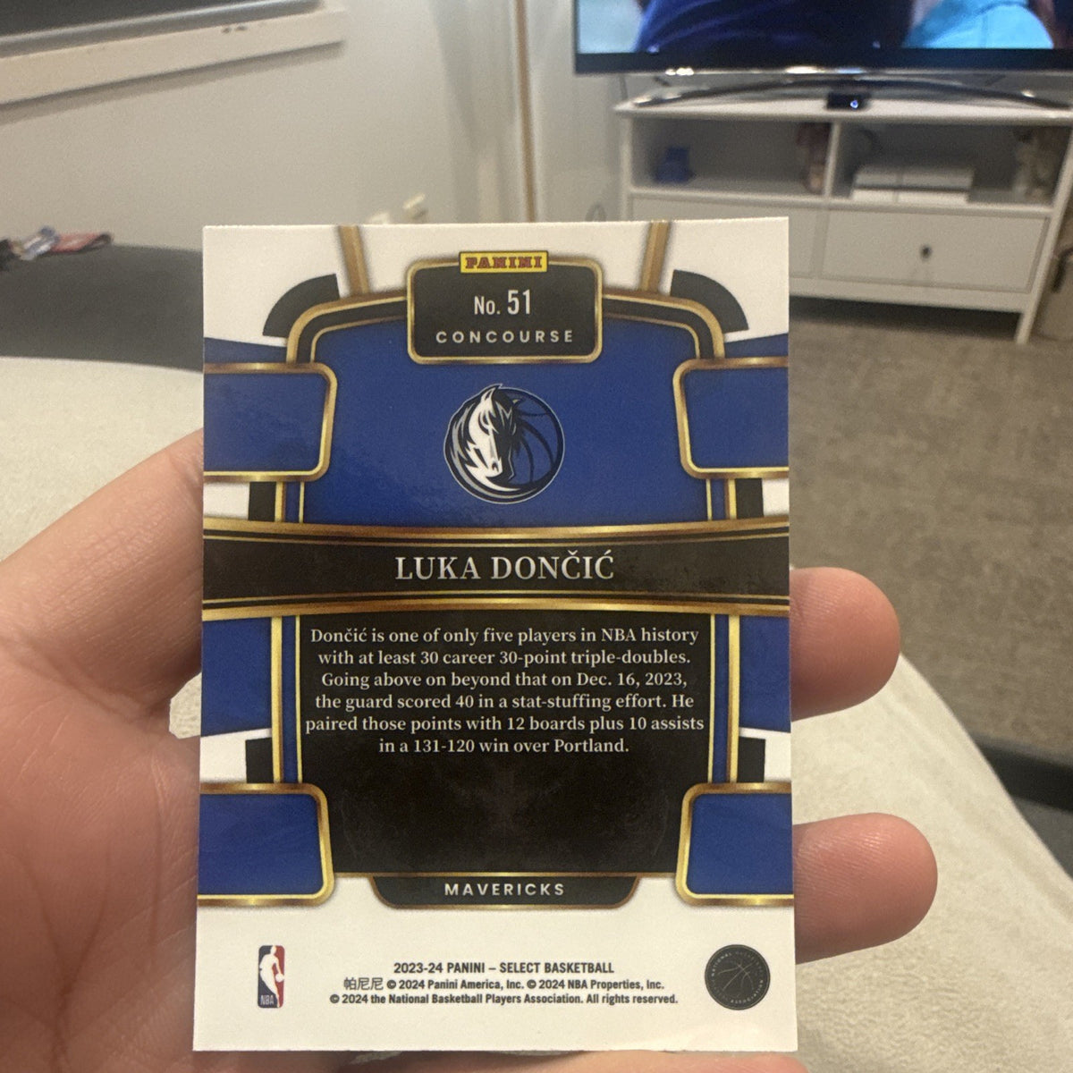 Panini Select Basketball 2023 24 Luka Dončić Concourse #51 Dallas Mavericks1