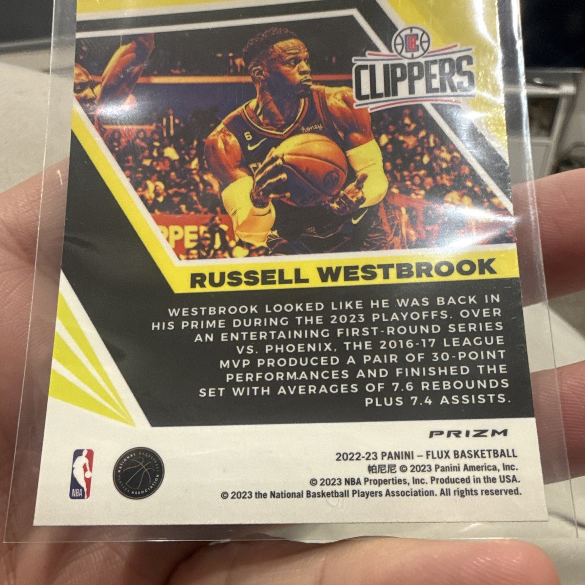 Panini 2022 23 Flux Basketball Russell Westbrook Parallel LA Clippers 1122