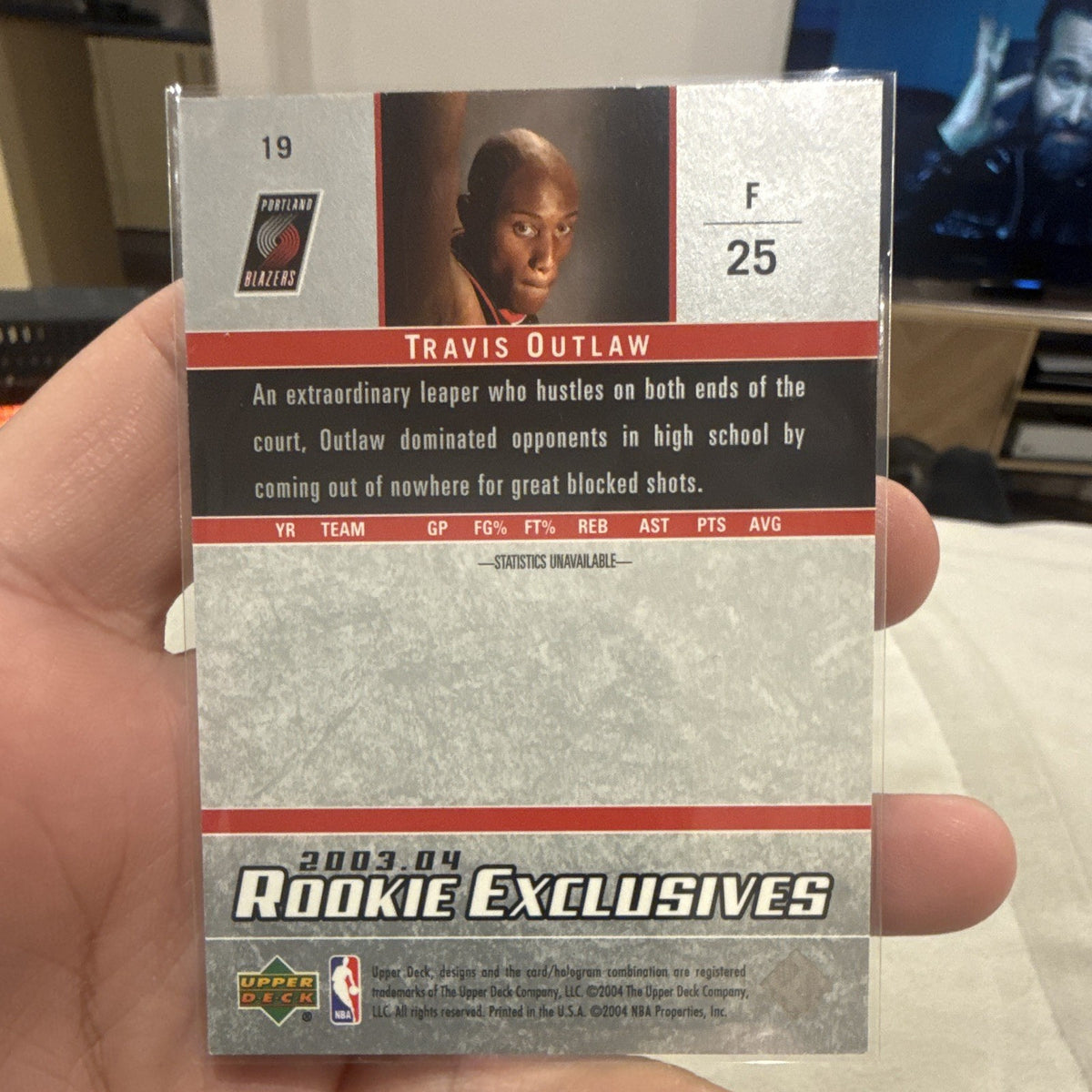 Upper Deck Rookie Exclusives 2003 04 Travis Outlaw Rookie #191