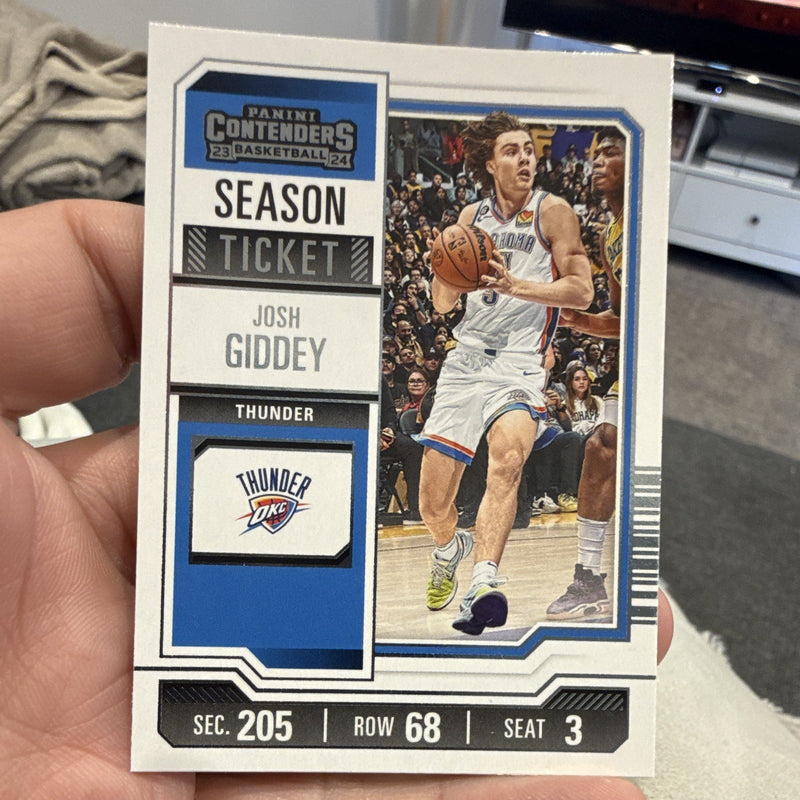 Panini 2023 24 Contenders Season Ticket Josh Giddey Base No. 8 Thunder0