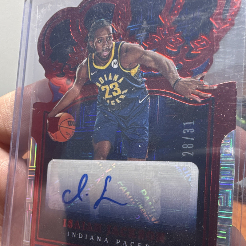 Panini Crown Royale 2021 22 Isaiah Jackson RC IJK Auto 28/31 Indiana Pacers1