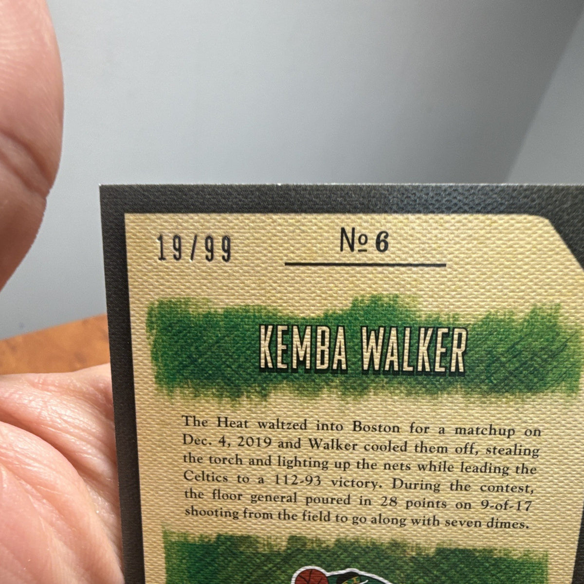 Panini Court Kings 2019 20 Kemba Walker Cross Hatching Handles No.6 19/992